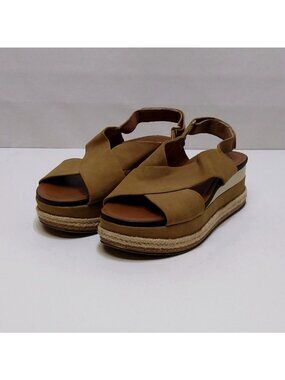 Naturalizer Baya Platform Sandal Slingback Size 6M Criss-Cross Straps Adjustable